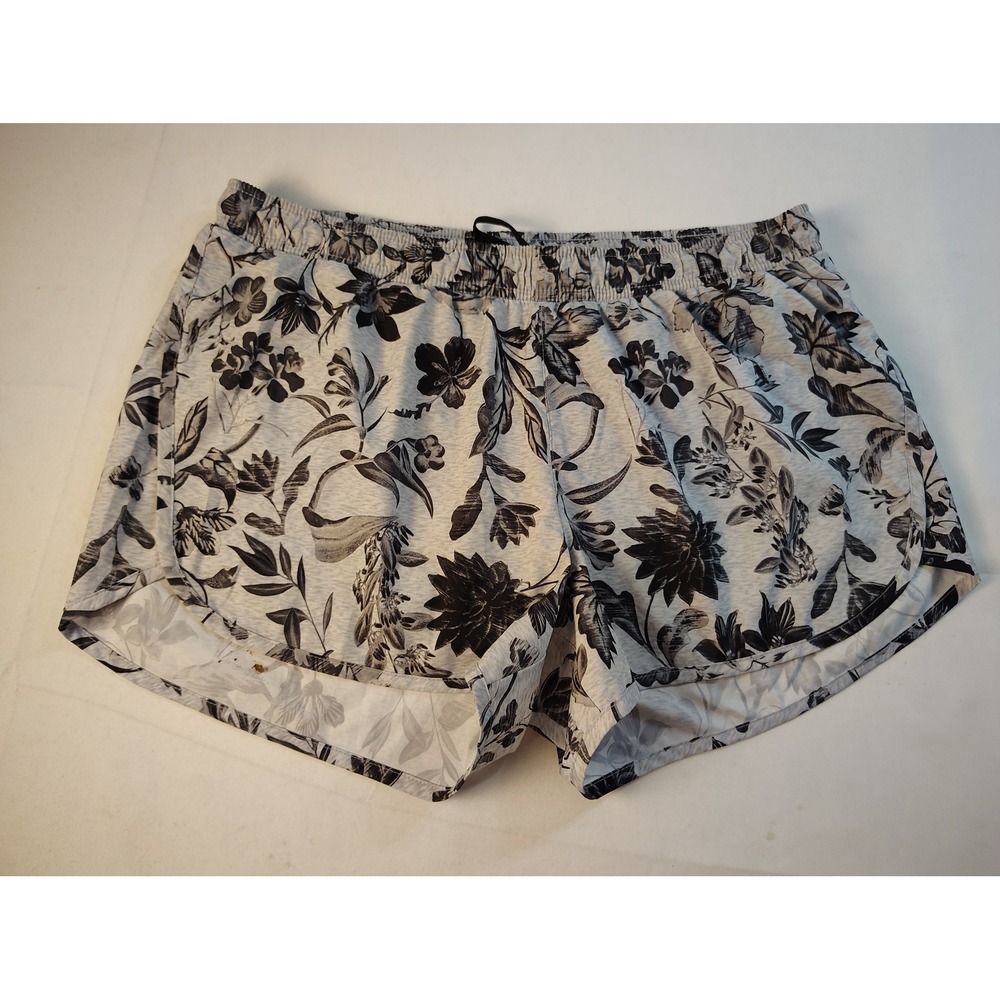 Old Navy Active Floral Running Shorts Womens Athletic Gym Workout Dolphin Hem M